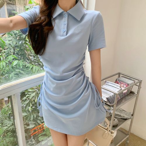 Short Sleeve Polo Shirt Dress
