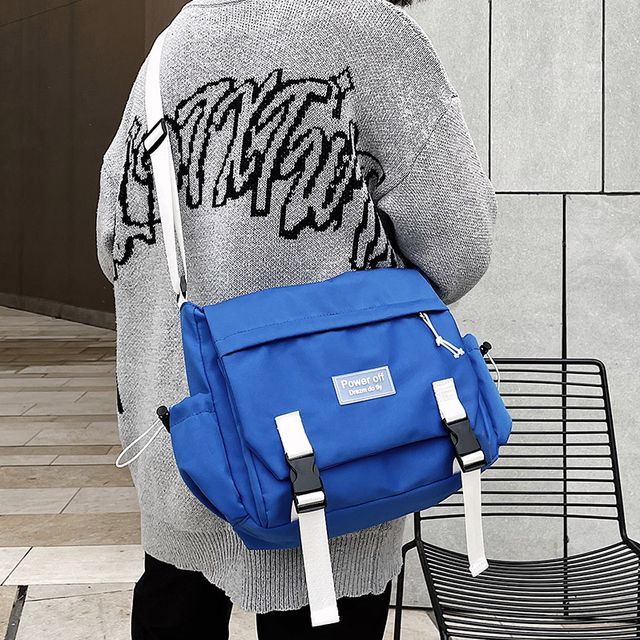 EAVALURE Lettering Messenger Bag YesStyle