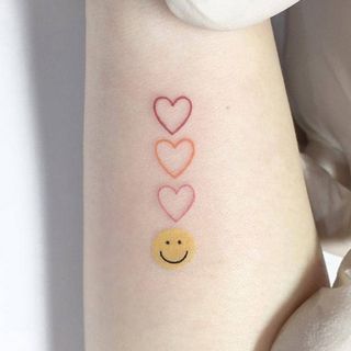 Metz Heart Smiley Waterproof Temporary Tattoo Yesstyle