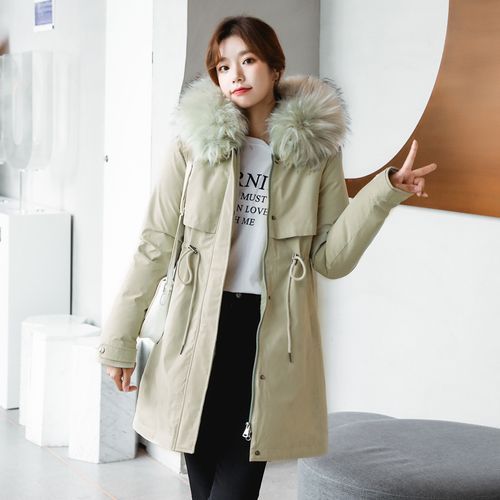 Fluffy zip store up coat