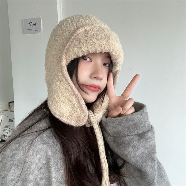 4-4 STUDIO-Fleece Trapper Hat