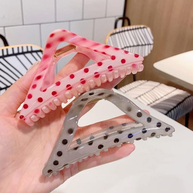 Allyrinta-Dotted Triangle Plastic Hair Claw