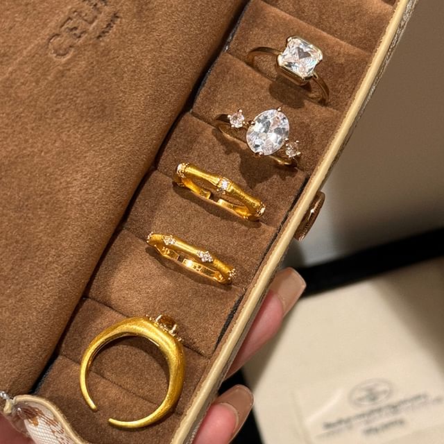 Jael-Rhinestone Alloy Open Ring Various Designs