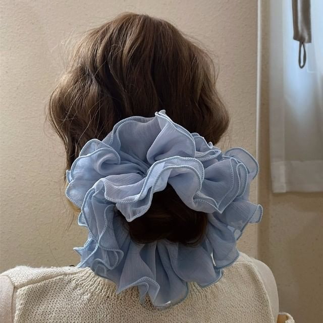 BeDaisy-Plain Ruffle Scrunchie