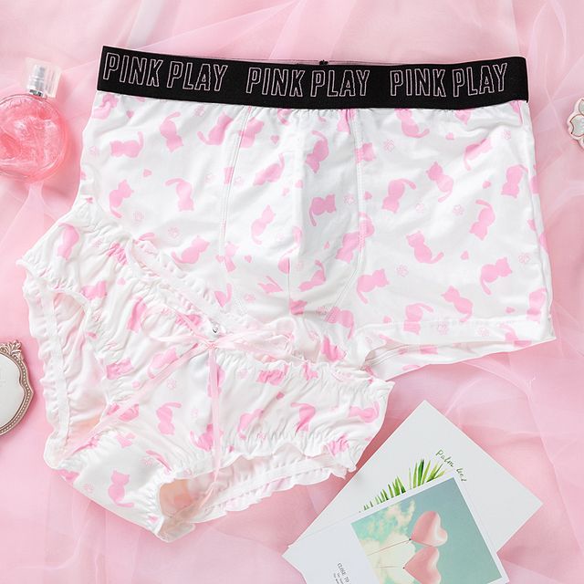 Pancherry - Couple Matching Set: Printed Panties + Boxer Briefs