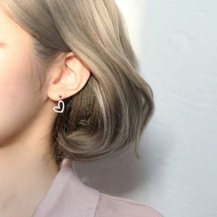 Gaya - 925 Sterling Silver Heart Dangle Earrings Gaya - 925 Sterling Silver Heart Dangle Earrings