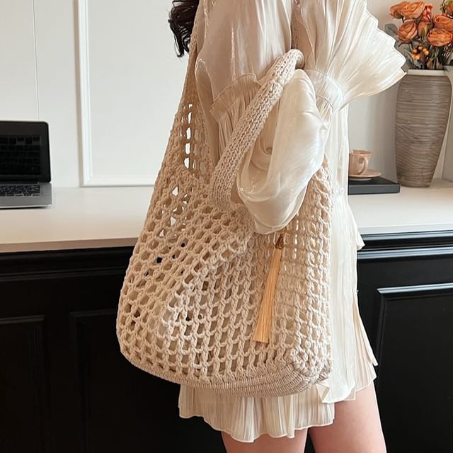 KOCORE-Crochet Plain Tote Bag