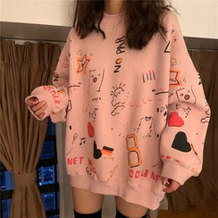 Rhodo - Oversized Print Sweatshirt Rhodo - Oversized Print Sweatshirt