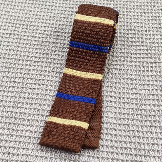 Prodigy-Striped Knit Neck Tie