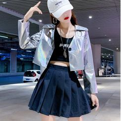 Robynn - Crop Blazer / Pleated Skirt Robynn - Crop Blazer / Pleated Skirt