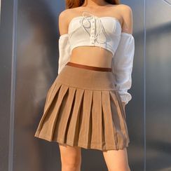 Cincine - Pleated Mini A-Line Skirt Cincine - Pleated Mini A-Line Skirt