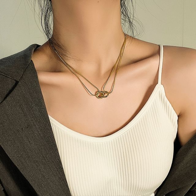 Gaya-Hoop Layered Necklace