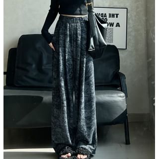 evanesce-High Waist Tie Dye Baggy Pants