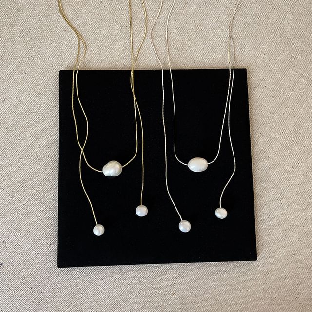 Panda Dama-Faux Pearl Necklace
