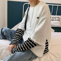 Naideth - Mock Two Piece Long-Sleeve T-shirt Naideth - Mock Two Piece Long-Sleeve T-shirt