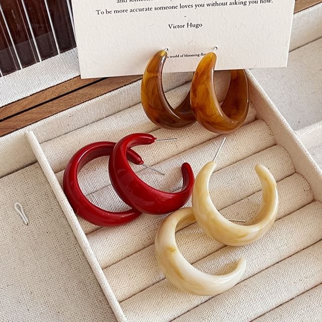 Rodiv-Chunky Open Hoop Earring