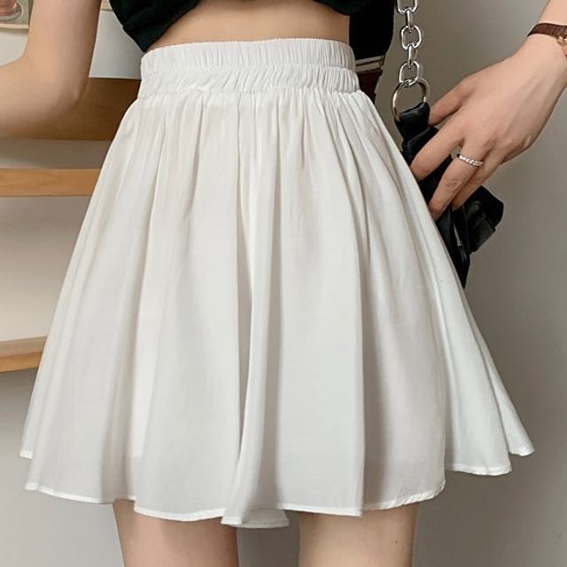 chiffon skirt elastic waist