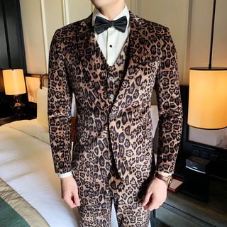 leopard print vest dress