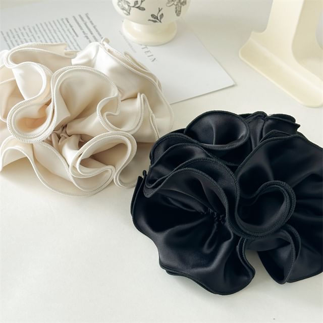 enthice-Plain Ruffle Hair Scrunchie