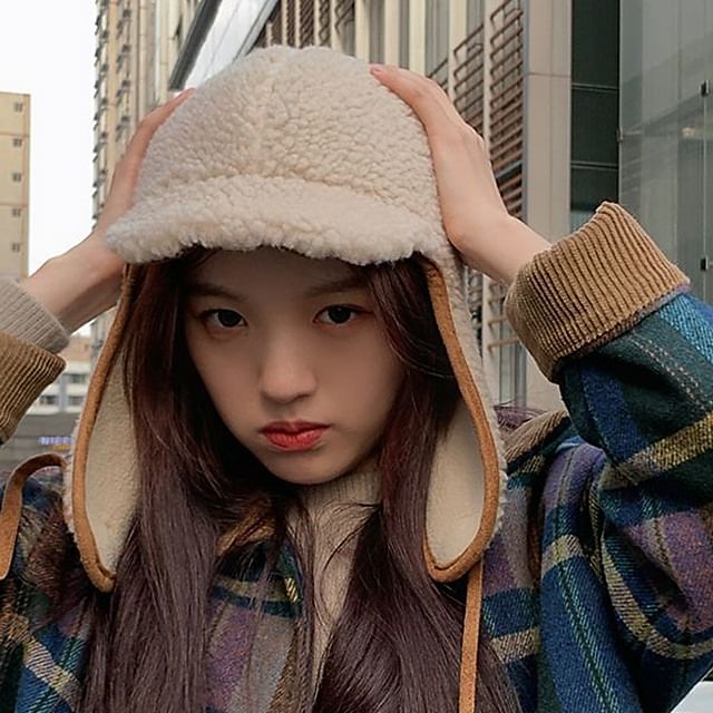 Pompabee-Faux Shearling Trapper Hat