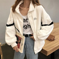 Moon City - Contrast Trim Zip Jacket Moon City - Contrast Trim Zip Jacket