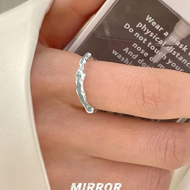 Toinianimos-Irregular Glaze Sterling Silver Open Ring