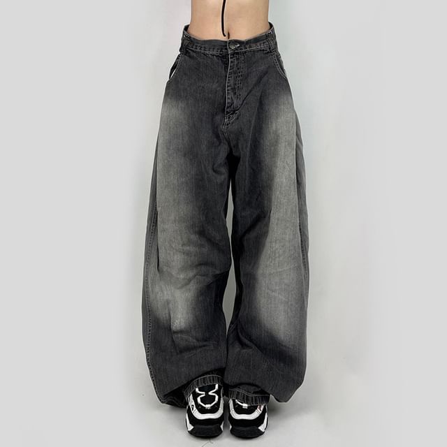 Sosana - High Waist Loose Fit Ripped Jeans