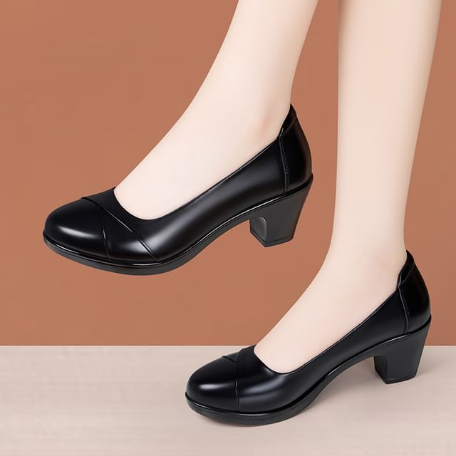 Freesia-Chunky Heel Pumps