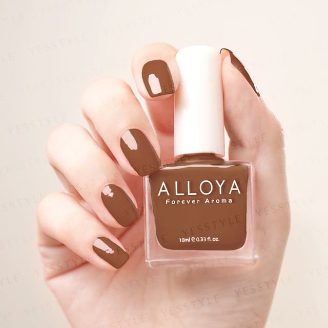 ALLOYA-Water-Based Natural Nail Polish Environmental Friendly 169 Milk Toffee Sundae
