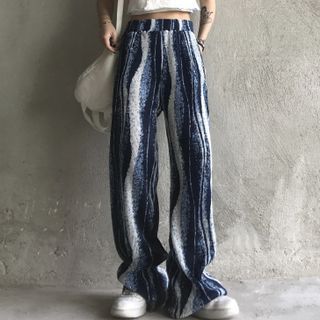 Chisan - High-Waist Tie-Dye Print Wide-Leg Pants | YesStyle