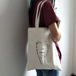 Basaran - Printed Canvas Tote Bag Basaran - Printed Canvas Tote Bag