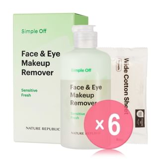 NATURE REPUBLIC - Simple Off Face & Eye Makeup Remover Sensitive Fresh Special Set (x6) (Bulk Box)