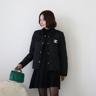 Lemite Tweed-Trim Quilt Shirt Jacket Sale