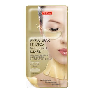 PUREDERM - Eye & Neck Hydro Gold Gel Mask: Eye Mask 1pair + Neck Mask 1pc