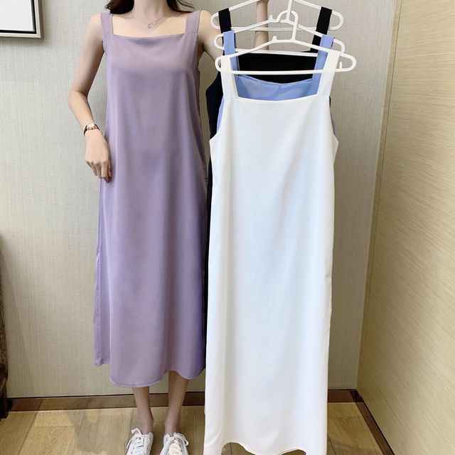OGAWA - Sleeveless Chiffon Midi Dress | YesStyle