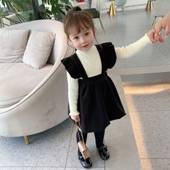 Ruban - Kids Sleeveless Plain Woolen Dress Ruban - Kids Sleeveless Plain Woolen Dress