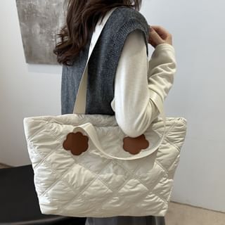Indenis-Plain Quilted Tote Bag
