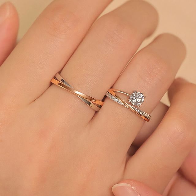 Tinseltown-Couple Matching Rhinestone Ring
