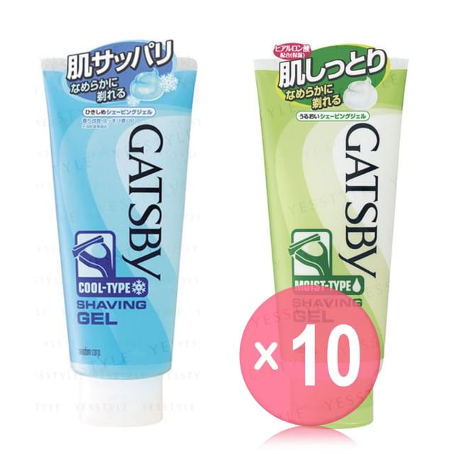 Mandom-Gatsby Shaving Gel 10pcs Bundle Set