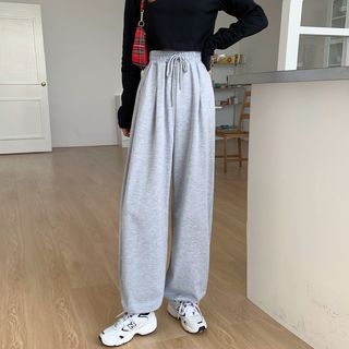 high waist wide leg sweatpants