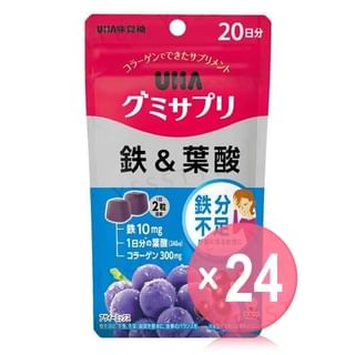 UHA - Iron & Folic Acid Acai Mix Gummy Supplement (x24) (Bulk Box)