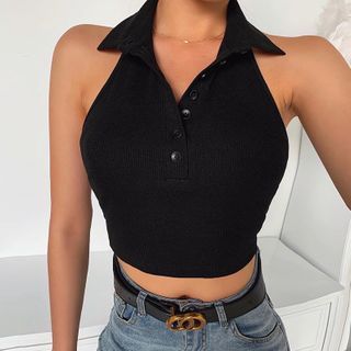 Buy Femme Cradle - Collared Cropped 