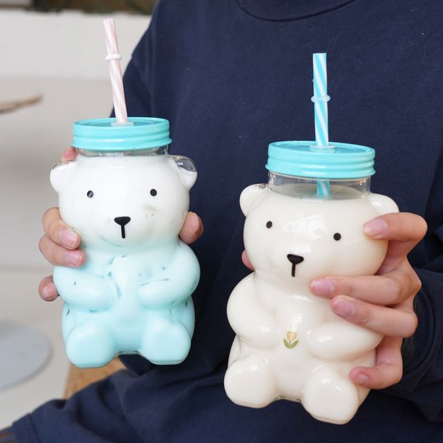 Kawaii Bear Glass Bottle (450ml) - Limited Edition