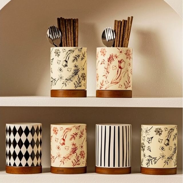 Koringa-Rose Ceramic Cutlery Holder Various Designs