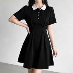 Search 'shirt collar mini dress' in T-Shirt Dresses | YesStyle