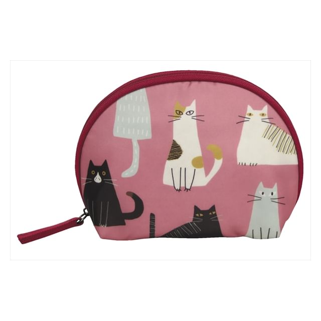 noafamily-Cat Makeup Shell Pouch Pink