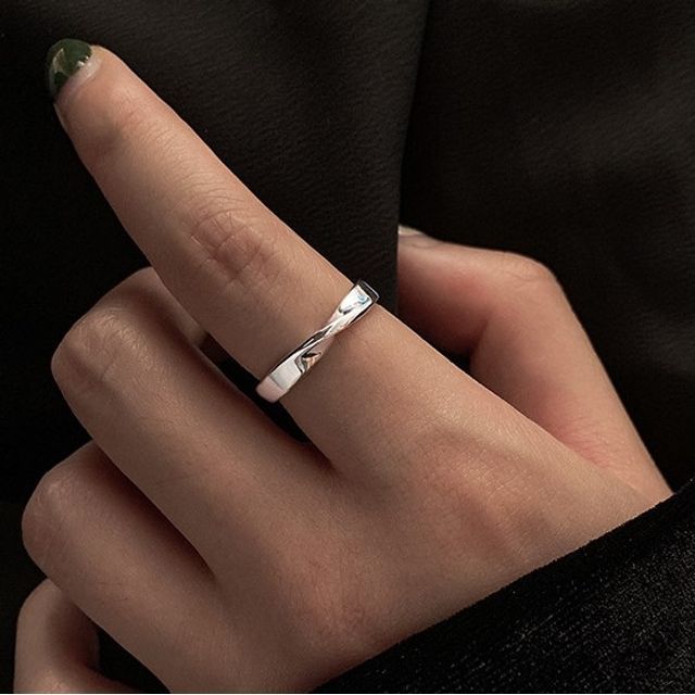 Hansha-Twisted Sterling Silver Open Ring