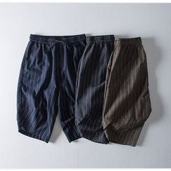 HARK - Pinstripe Elastic-Waist Shorts