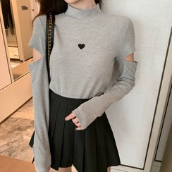Robynn - 心心刺繡鏤空長袖T裇 Robynn - 心心刺繡鏤空長袖T裇