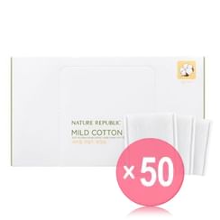 NATURE REPUBLIC - Beauty Tool Natural Mild Cotton Wipe 80pcs (x50) (Bulk Box)